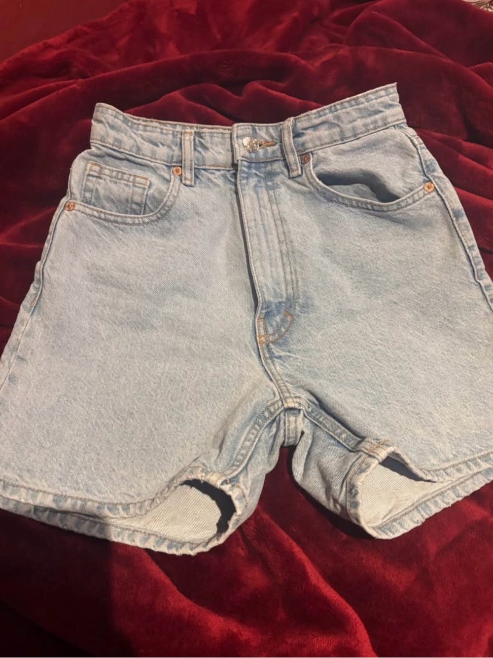Zara Light Blue Denim Men's Shorts